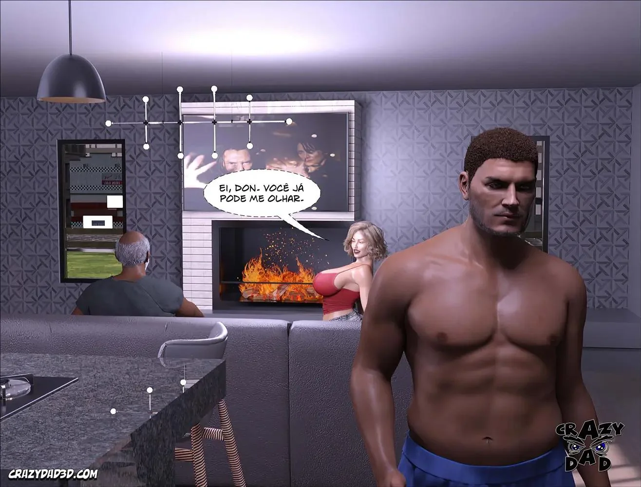 Incesto e Sacanagem: Andrew pegando o pai comendo sua esposa piranha em Hentai HQ Brasileiro