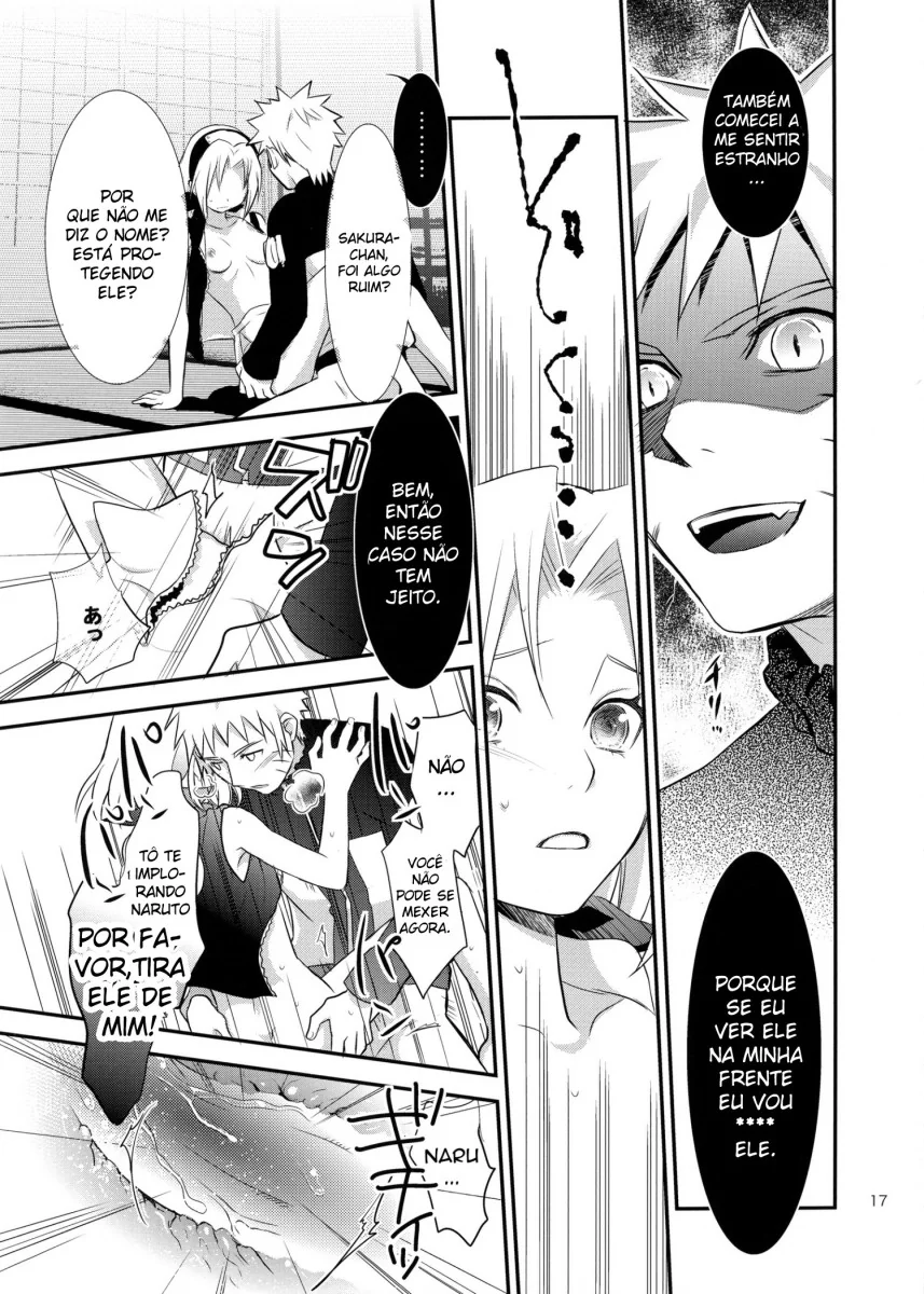 Naruto Hentai: Sakura Mostrando sua Buceta para Naruto em HQ Brasileira Pornô