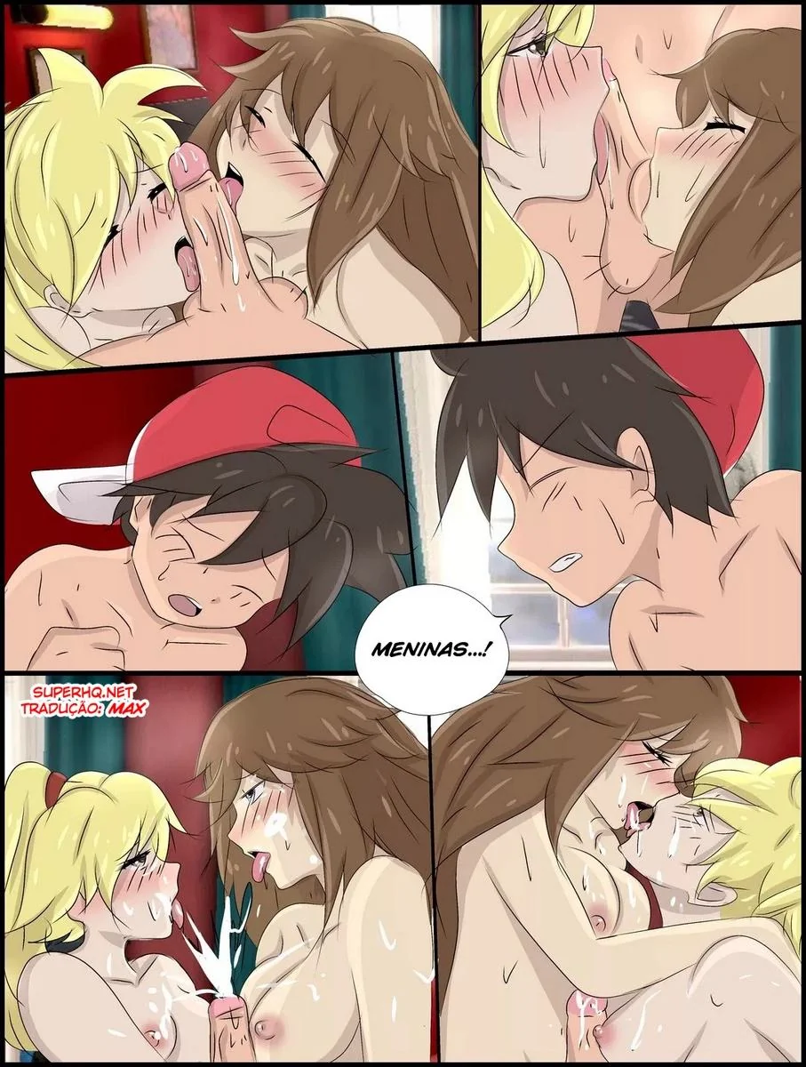 Red e suas amigas piranhas – A Foda Pokémon em Hentai HQ Brasileiro