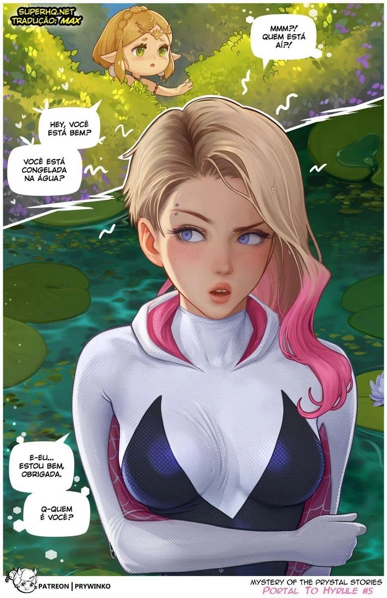 Foda Interdimensional: Gwen e a Princesa Zelda em Hentai HQ