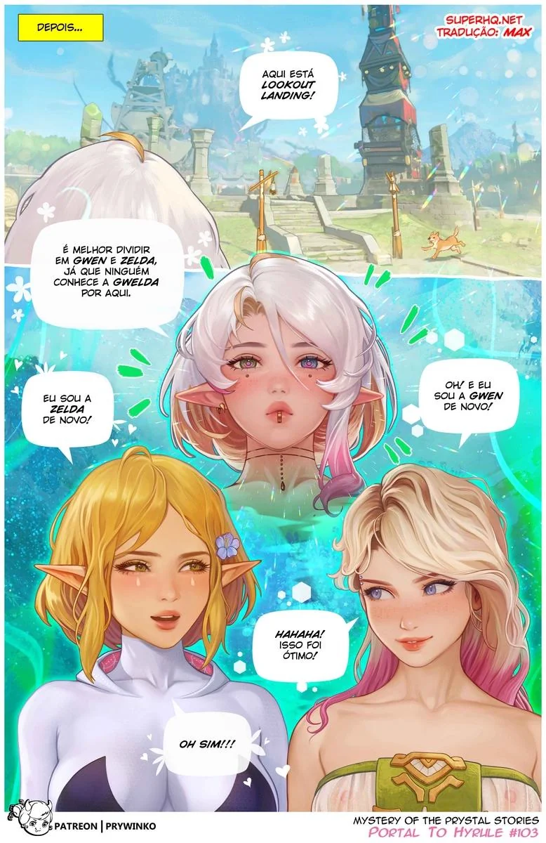 Foda Interdimensional: Gwen e a Princesa Zelda em Hentai HQ