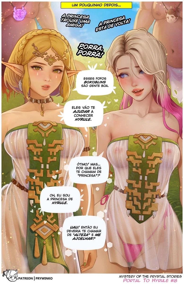Foda Interdimensional: Gwen e a Princesa Zelda em Hentai HQ