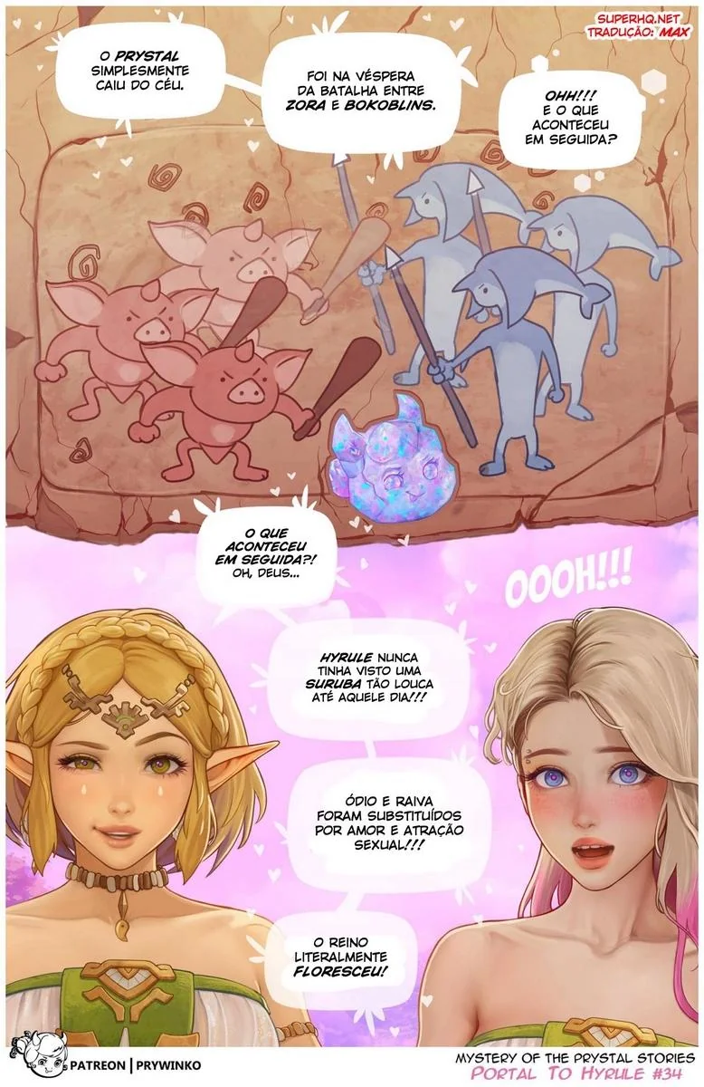 Foda Interdimensional: Gwen e a Princesa Zelda em Hentai HQ