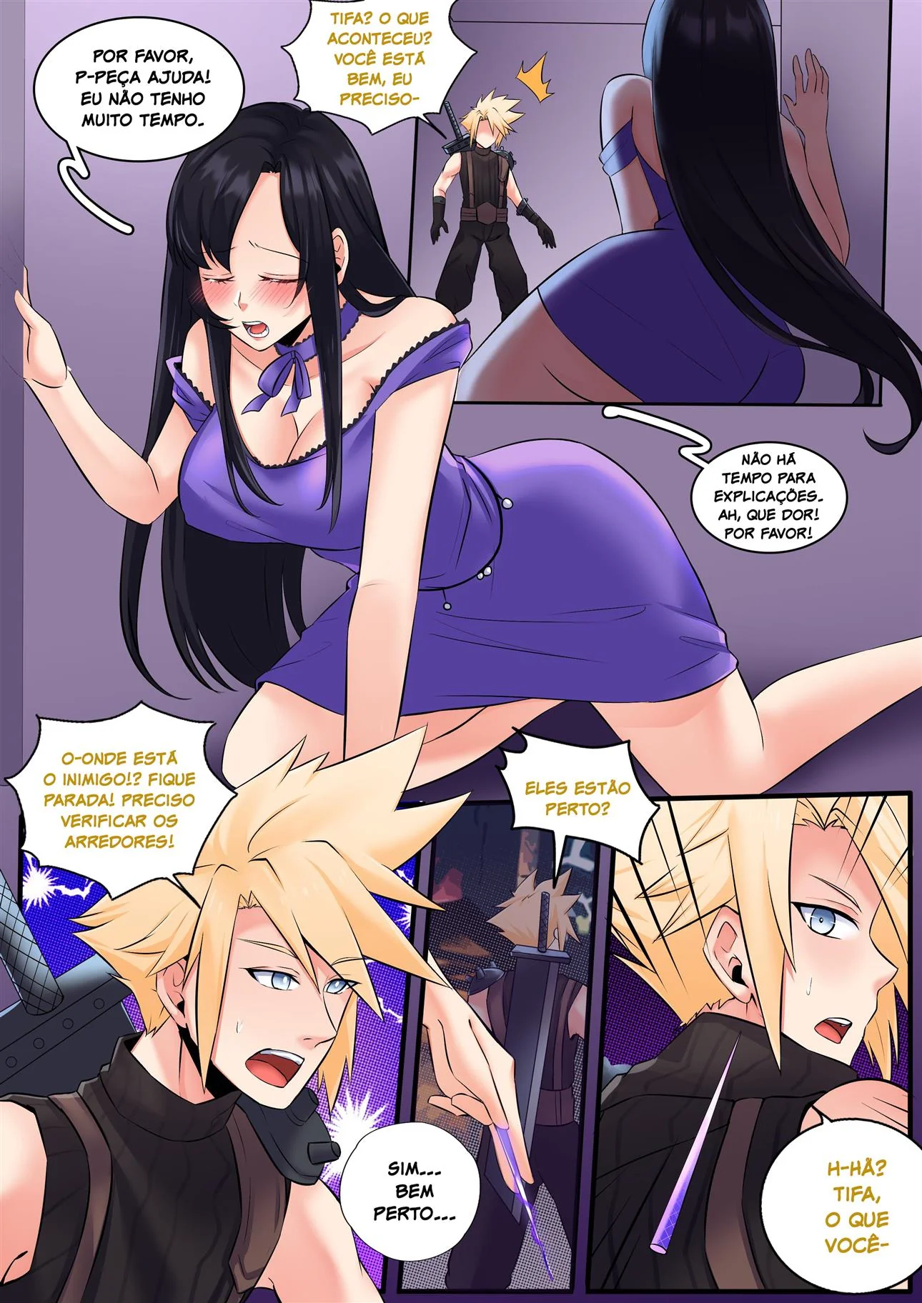 Festa da Sacanagem – Cloud e a Princesa em Busca da Tifa Desaparecida em Hentai HQ