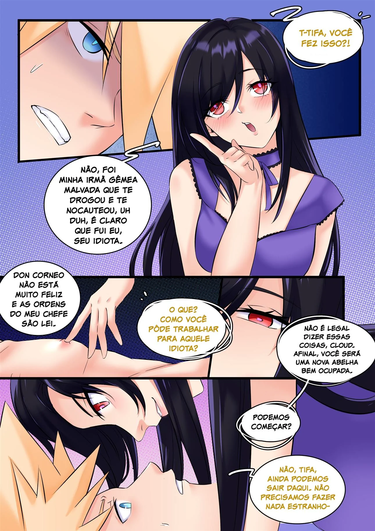 Festa da Sacanagem – Cloud e a Princesa em Busca da Tifa Desaparecida em Hentai HQ