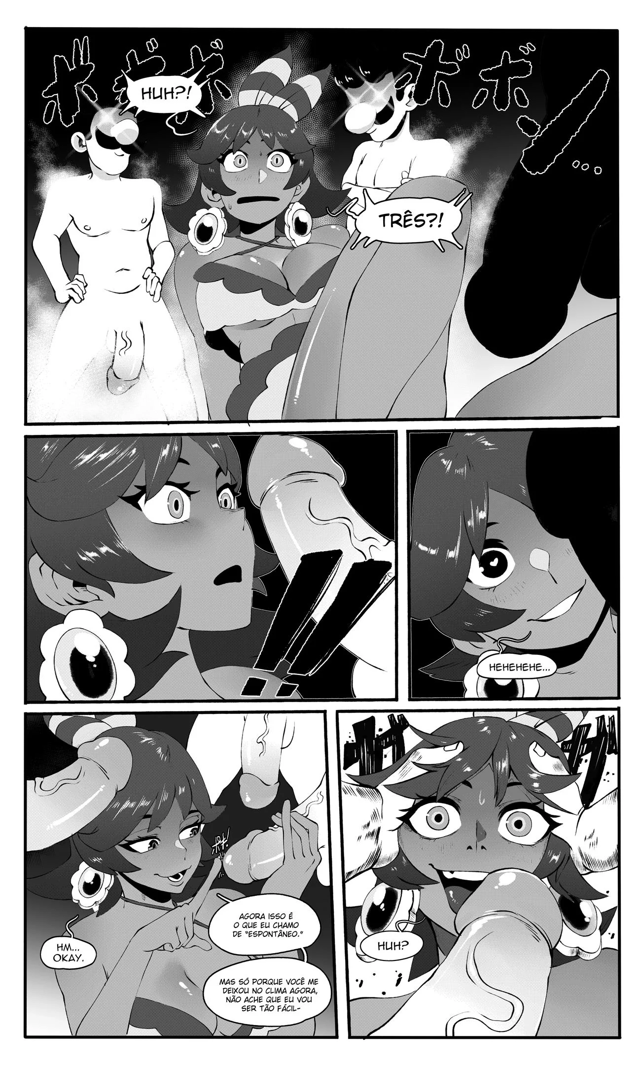 Daisy descobre a verdadeira potência da rola do Luigi na praia – Hentai HQ Brasileiro