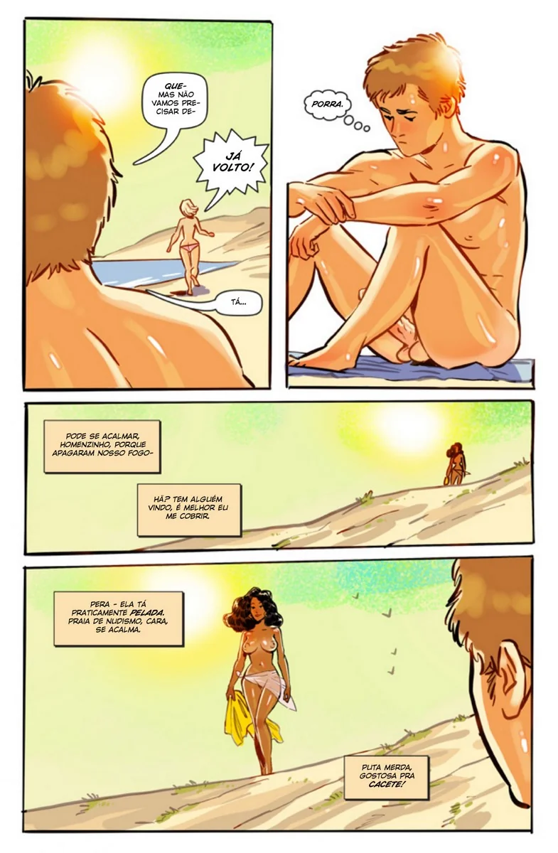 Na Ilha Liberal: Casal Safado se Entrega à Sacanagem em Hentai HQ Brasileiro