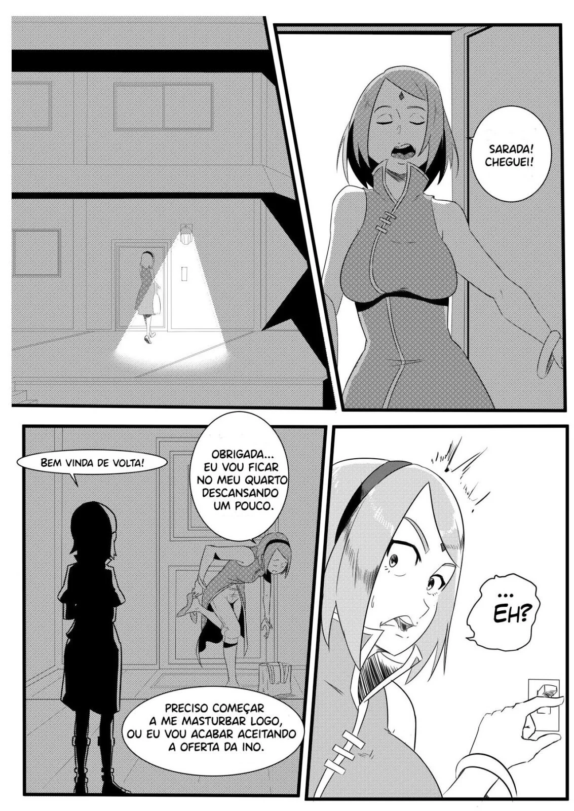 Sakura e sua filha Sarada numa sacanagem incestuosa – Imoral Mãe em Hentai HQ Brasileiro