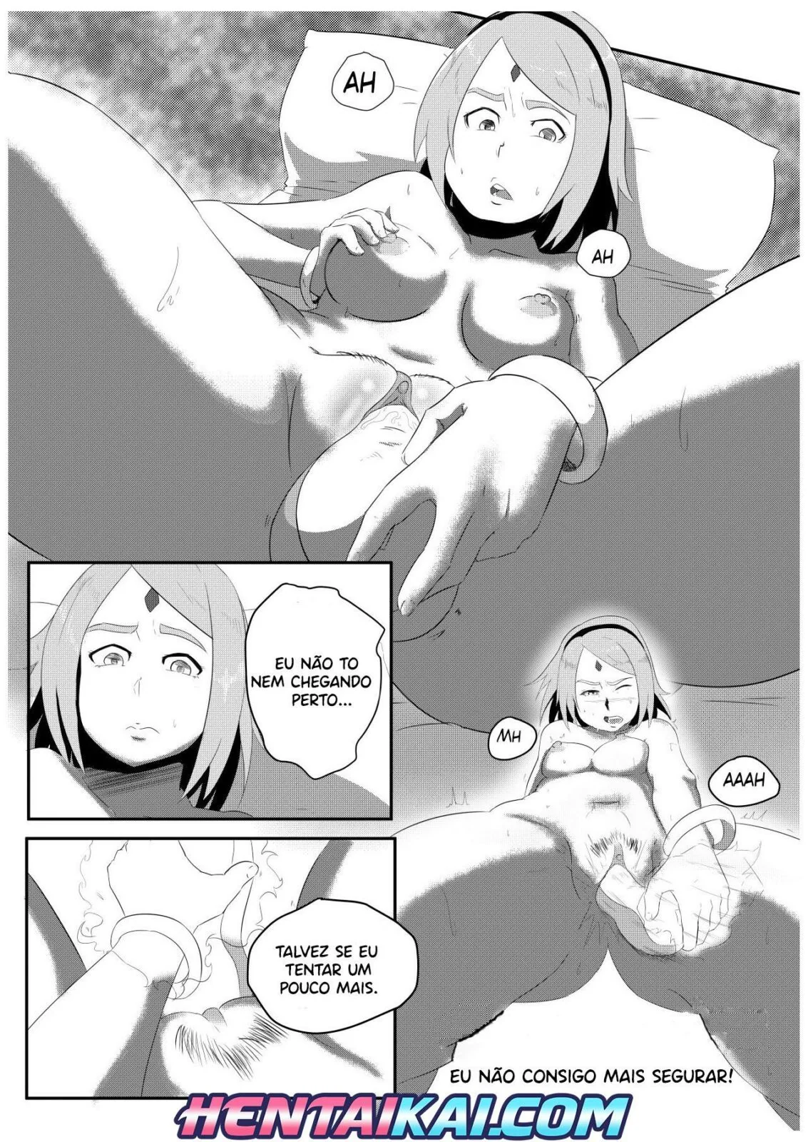 Sakura e sua filha Sarada numa sacanagem incestuosa – Imoral Mãe em Hentai HQ Brasileiro