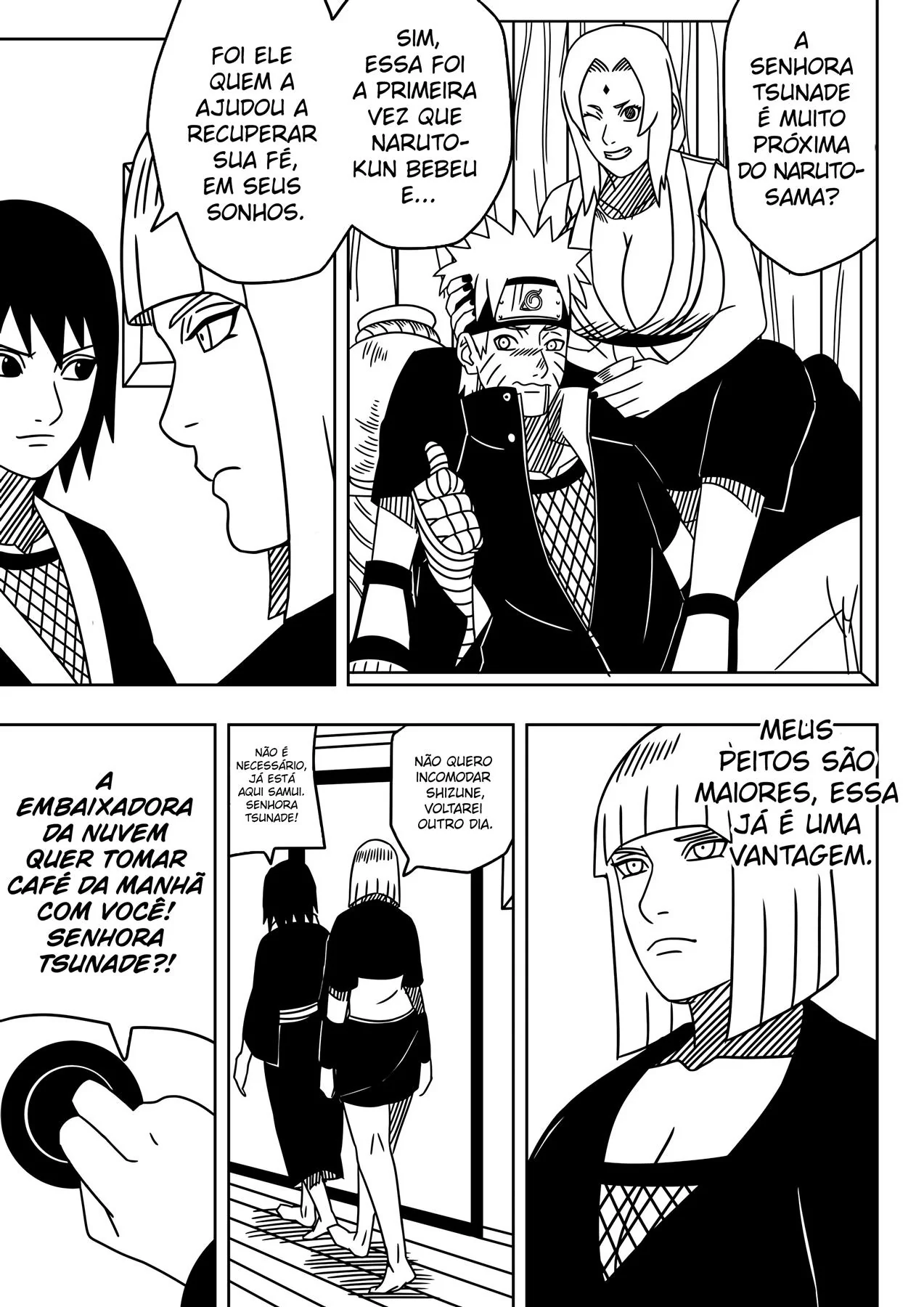 Competição da Vila: Tsunade e Naruto Porno no Meio da Putaria – Hentai HQ Brasileiro