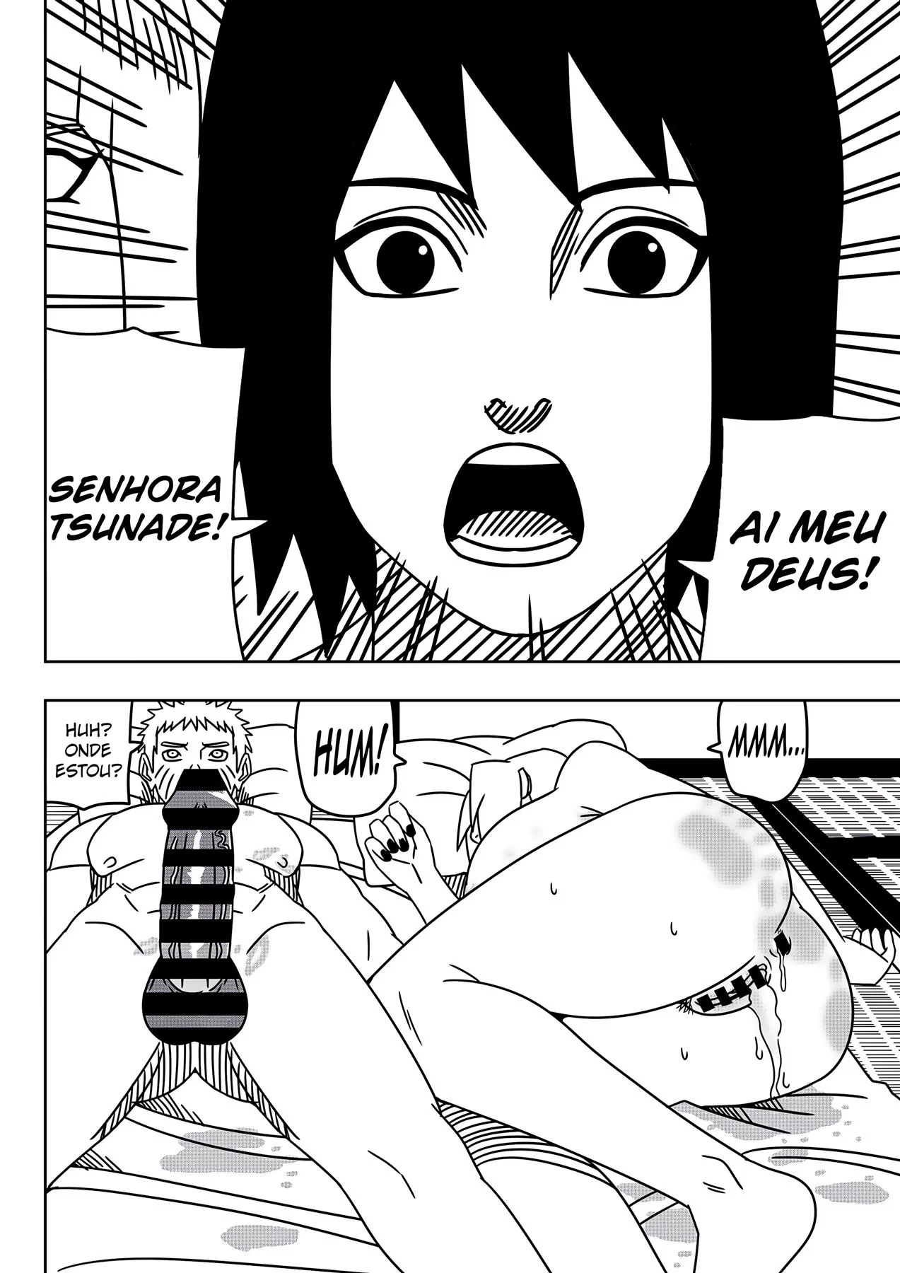 Competição da Vila: Tsunade e Naruto Porno no Meio da Putaria – Hentai HQ Brasileiro