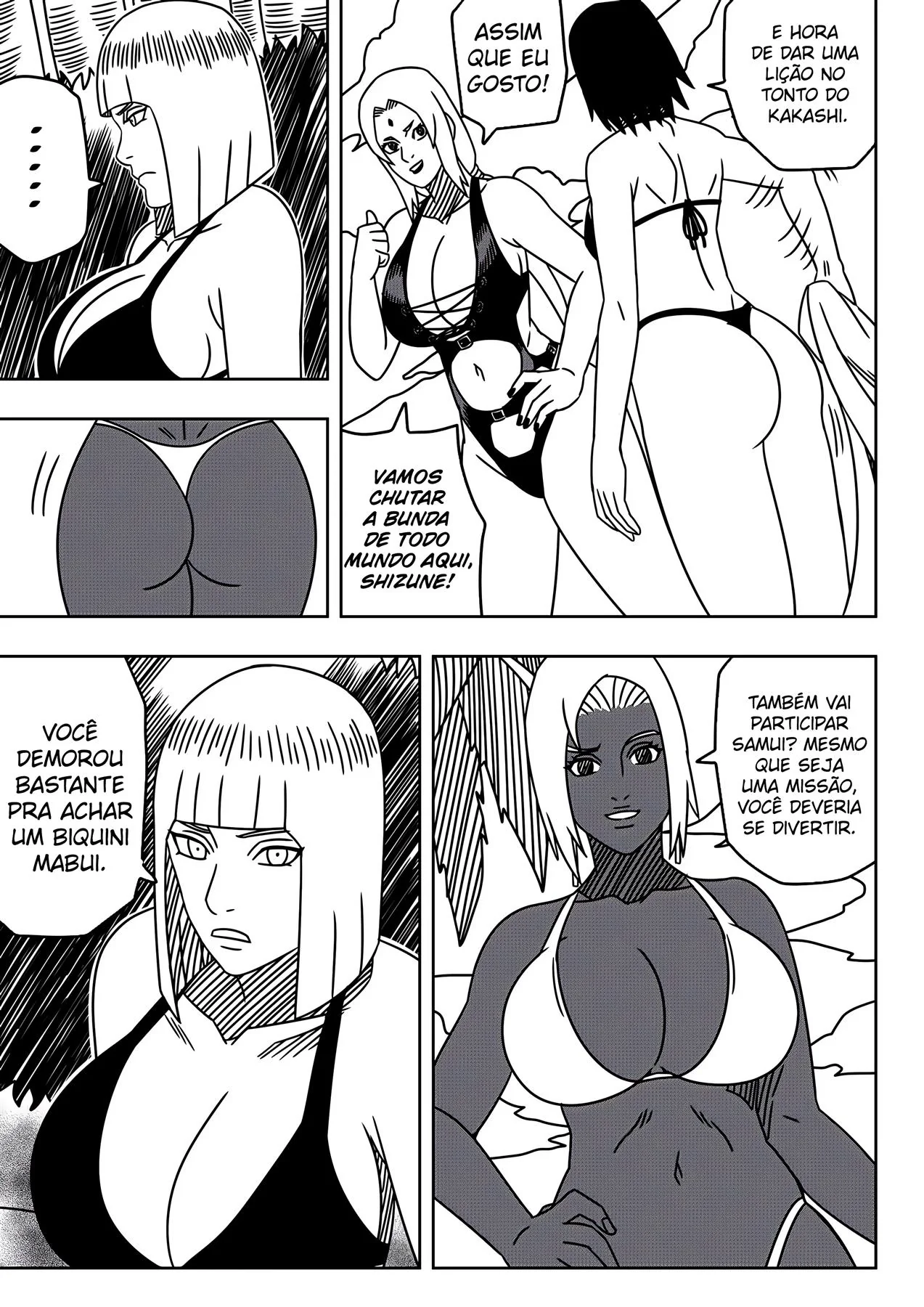 Competição da Vila: Tsunade e Naruto Porno no Meio da Putaria – Hentai HQ Brasileiro