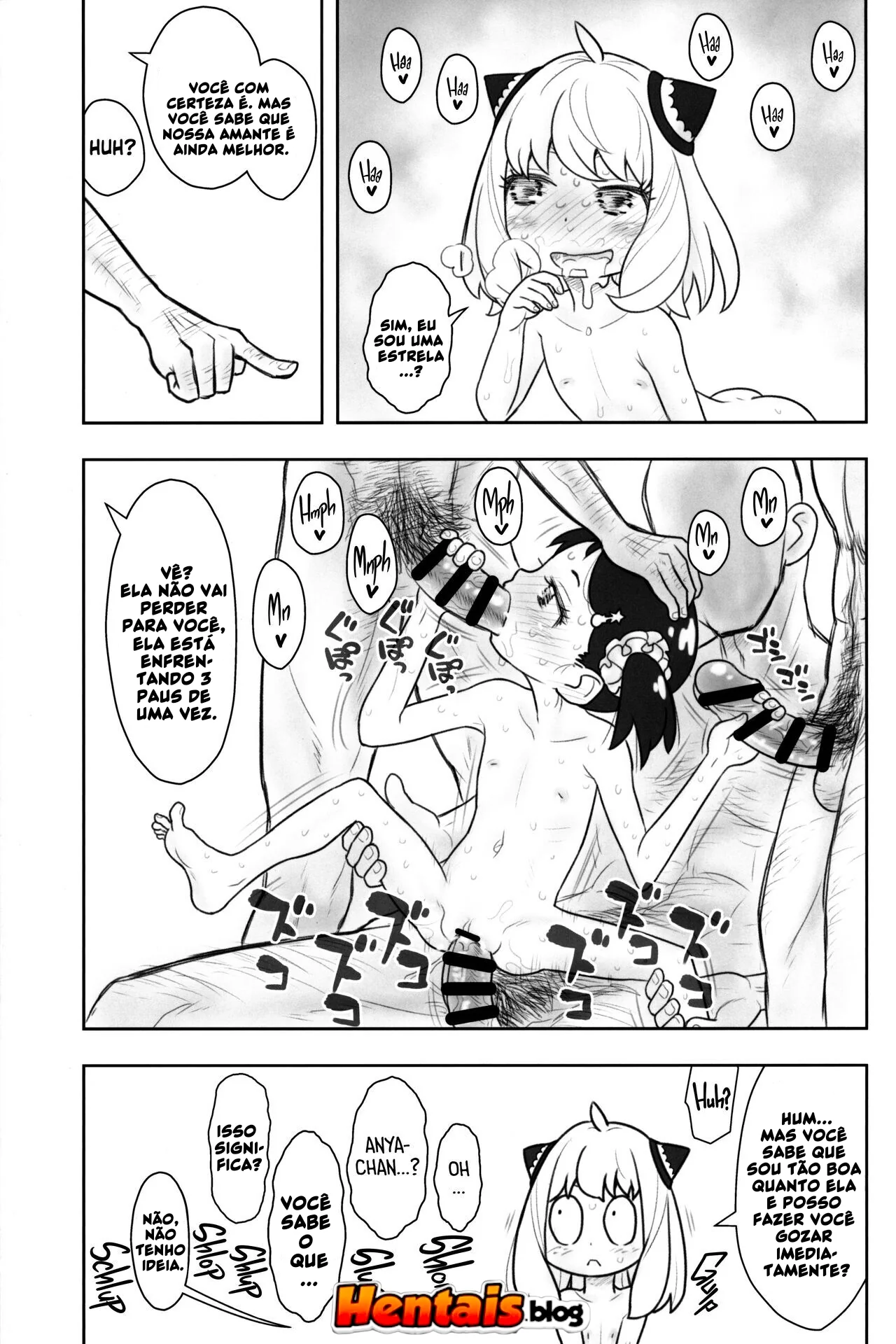 Loli piranha leva pica na buceta apertada em hentai HQ brasileiro