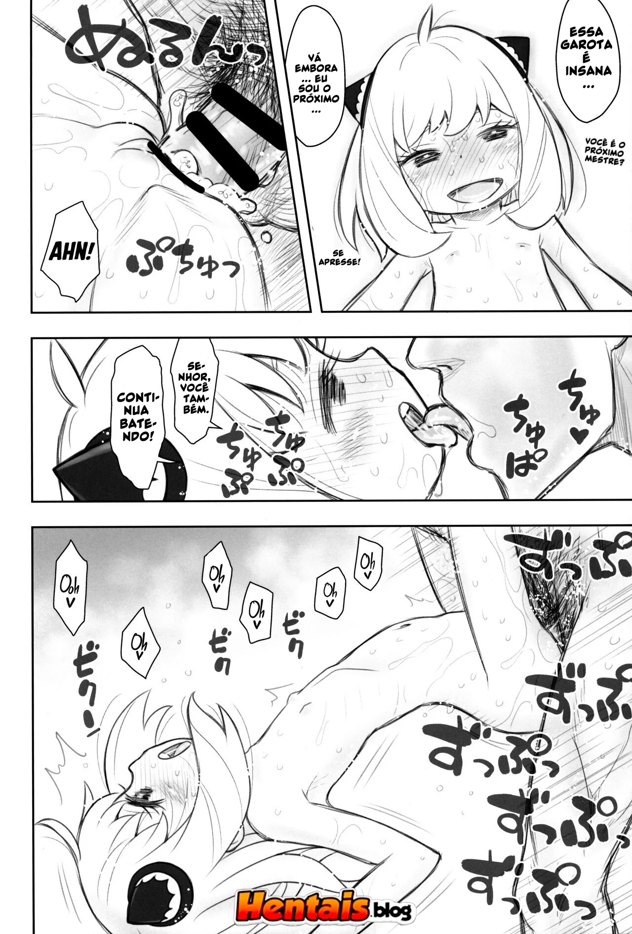 Loli piranha leva pica na buceta apertada em hentai HQ brasileiro