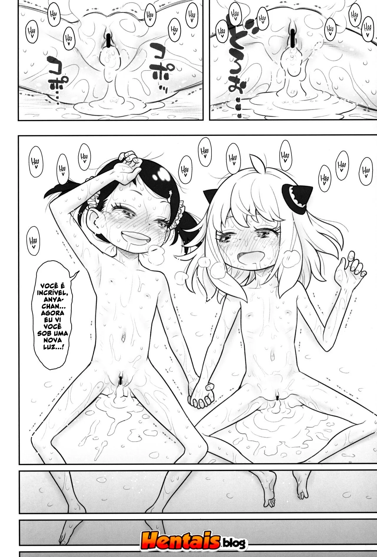 Loli piranha leva pica na buceta apertada em hentai HQ brasileiro