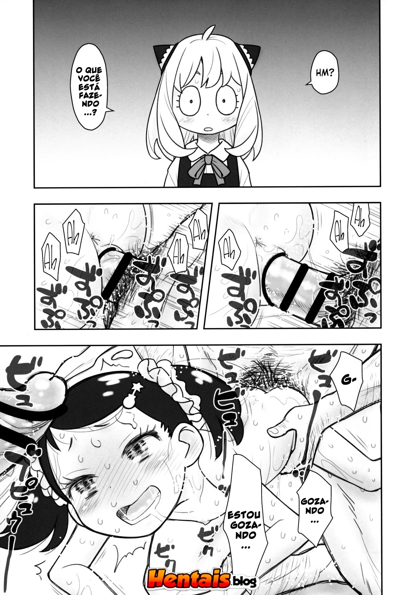 Loli piranha leva pica na buceta apertada em hentai HQ brasileiro