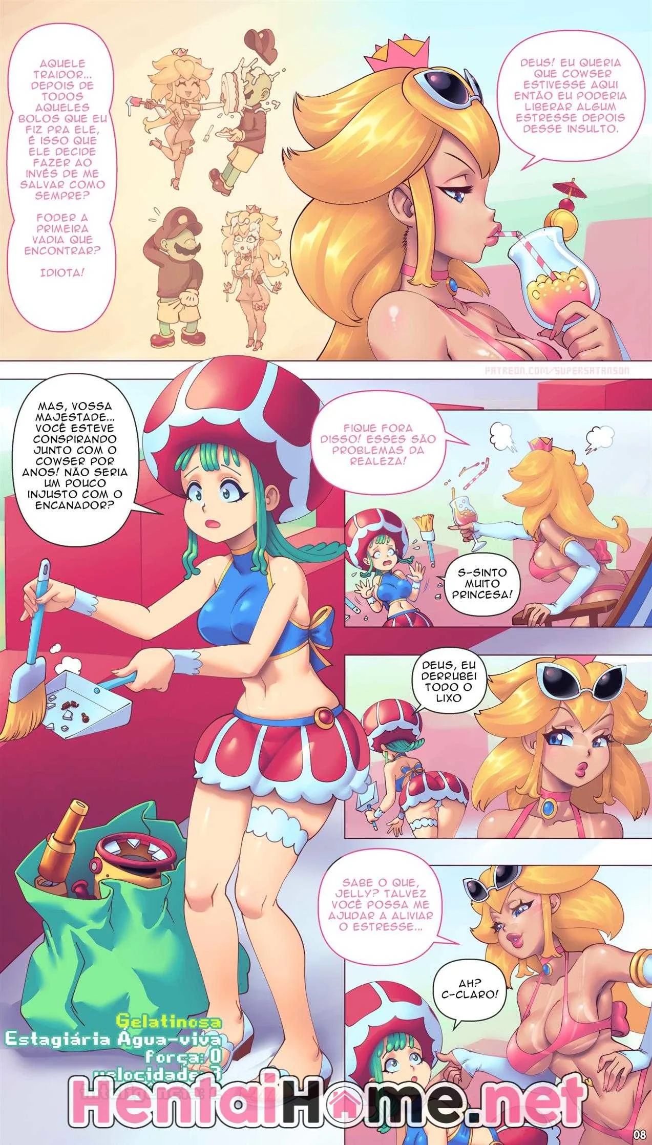 Super Mario Bros: Mario Arrombando a Buceta da Princesa em Hentai HQ
