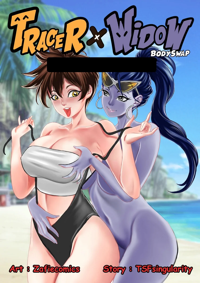 Troca de Corpos em Overwatch: Hammond x Tracer x WidowMaker em Hentai HQ Brasileiro