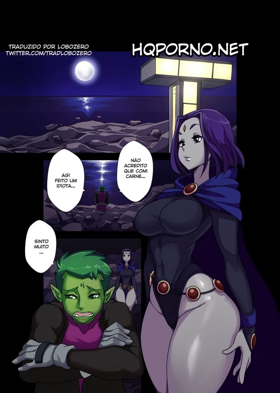 Teen Titans Hentai: Mutano e Ravena em uma Foda Intensa em Hentai
