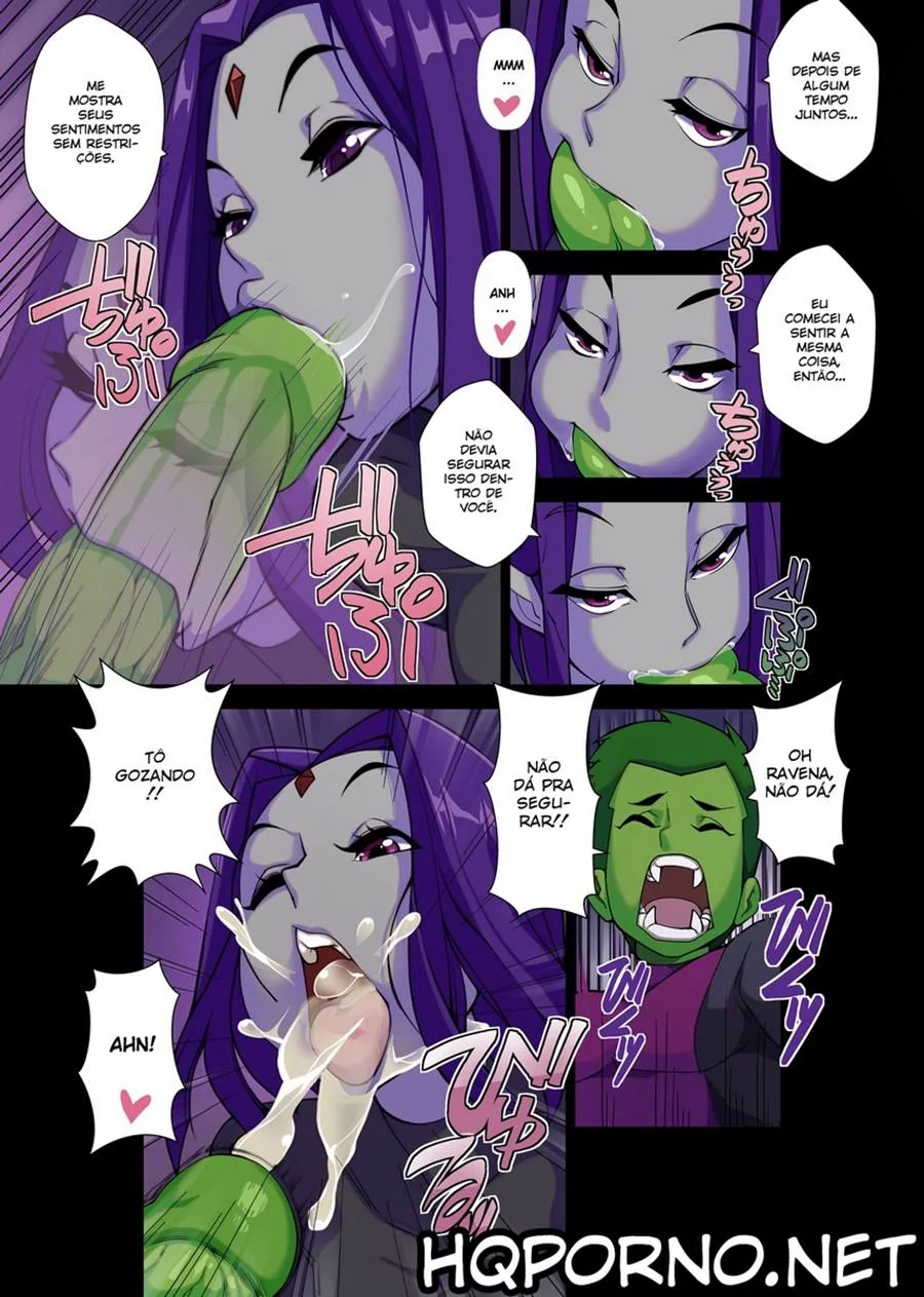 Teen Titans Hentai: Mutano e Ravena em uma Foda Intensa em Hentai