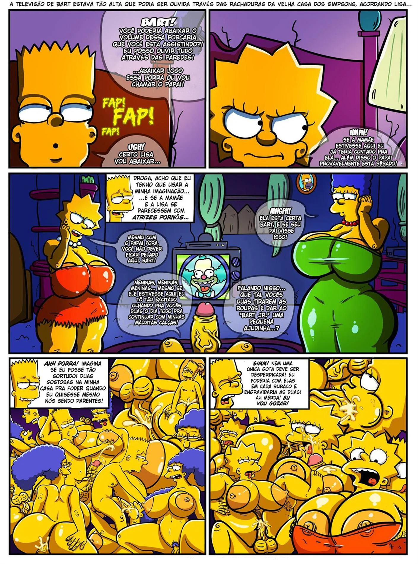 Marge, a Piranha dos Simpsons, Mata o Tesão com a Pica de Outro – Hentai HQ