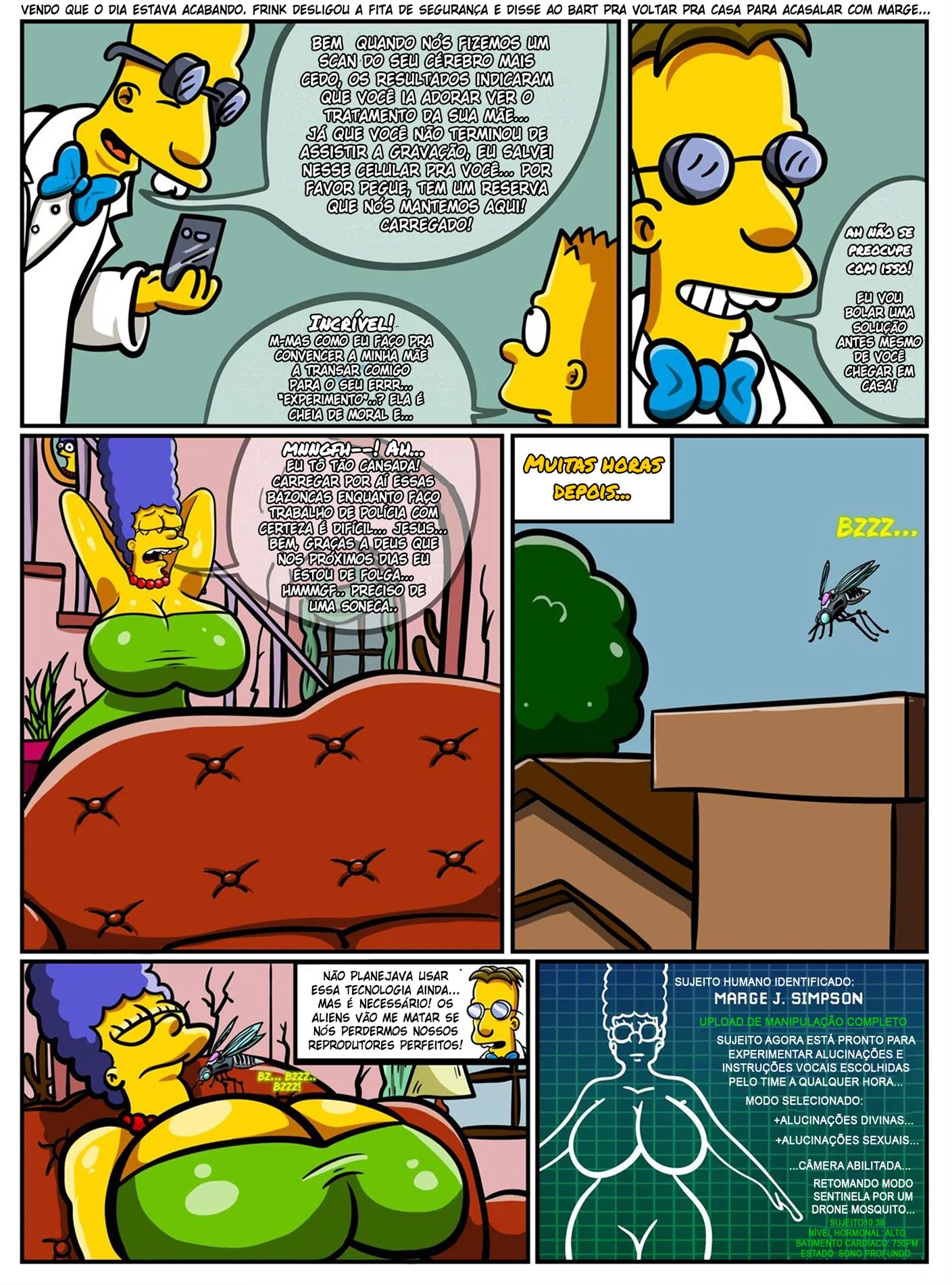 Marge, a Piranha dos Simpsons, Mata o Tesão com a Pica de Outro – Hentai HQ