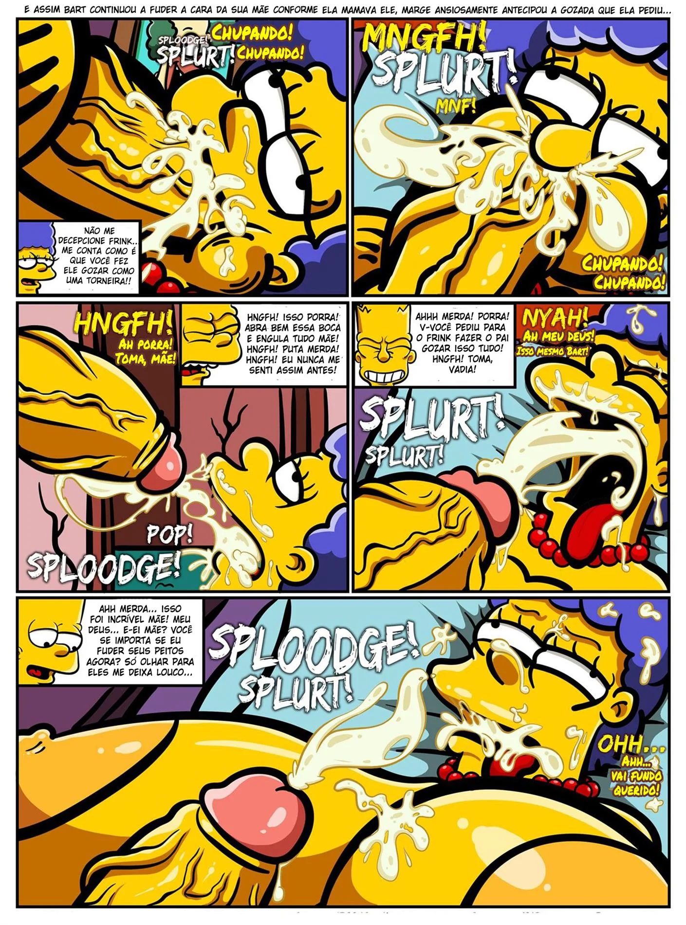 Marge, a Piranha dos Simpsons, Mata o Tesão com a Pica de Outro – Hentai HQ