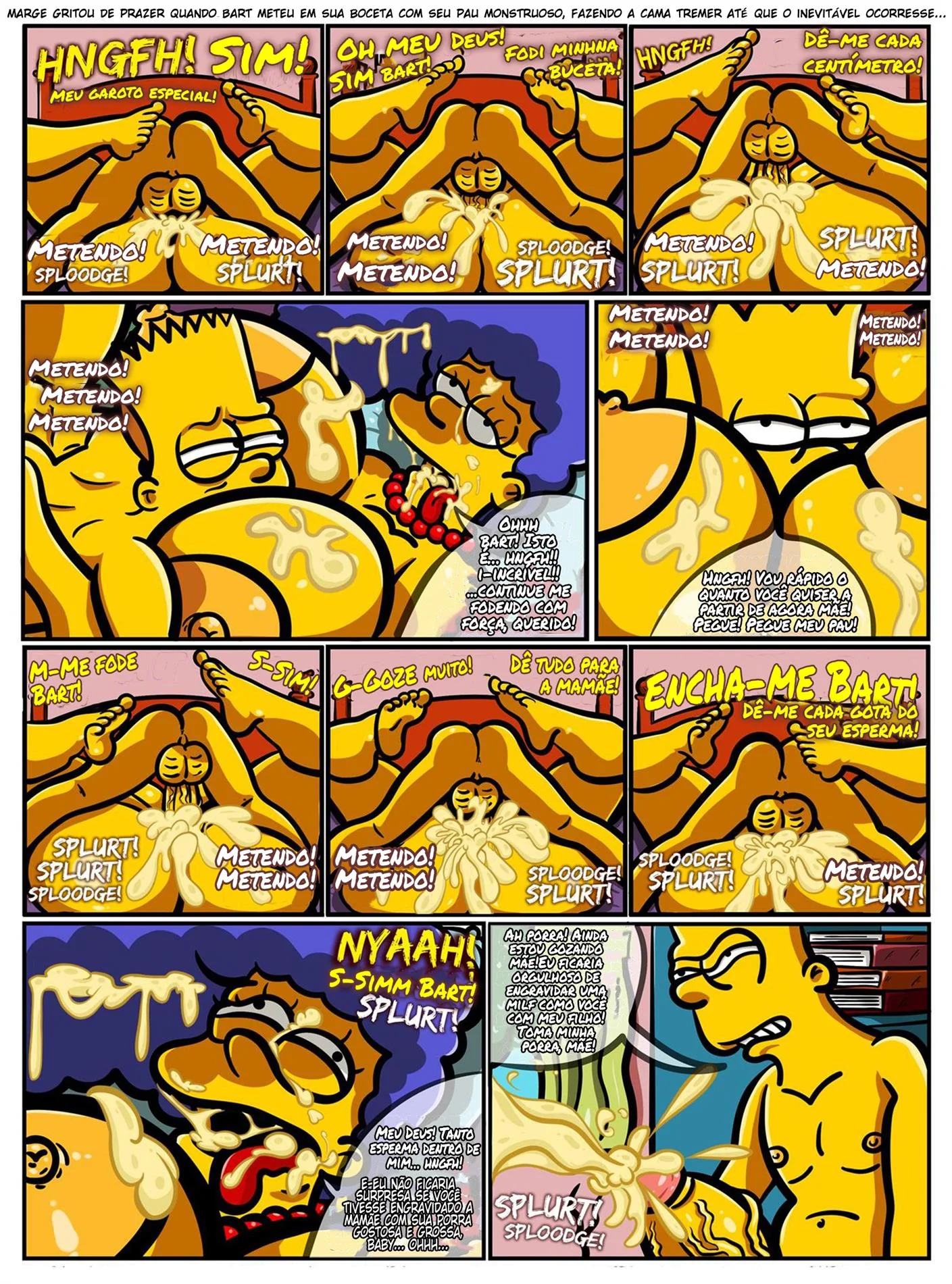 Marge, a Piranha dos Simpsons, Mata o Tesão com a Pica de Outro – Hentai HQ