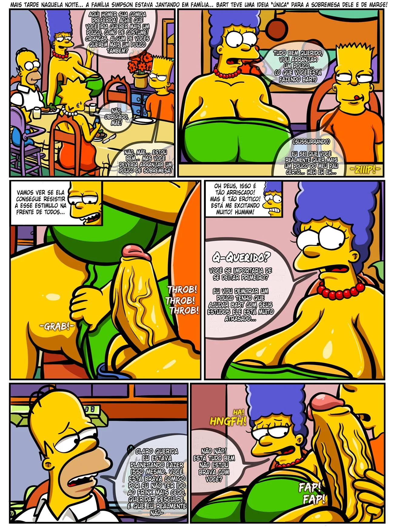 Marge, a Piranha dos Simpsons, Mata o Tesão com a Pica de Outro – Hentai HQ