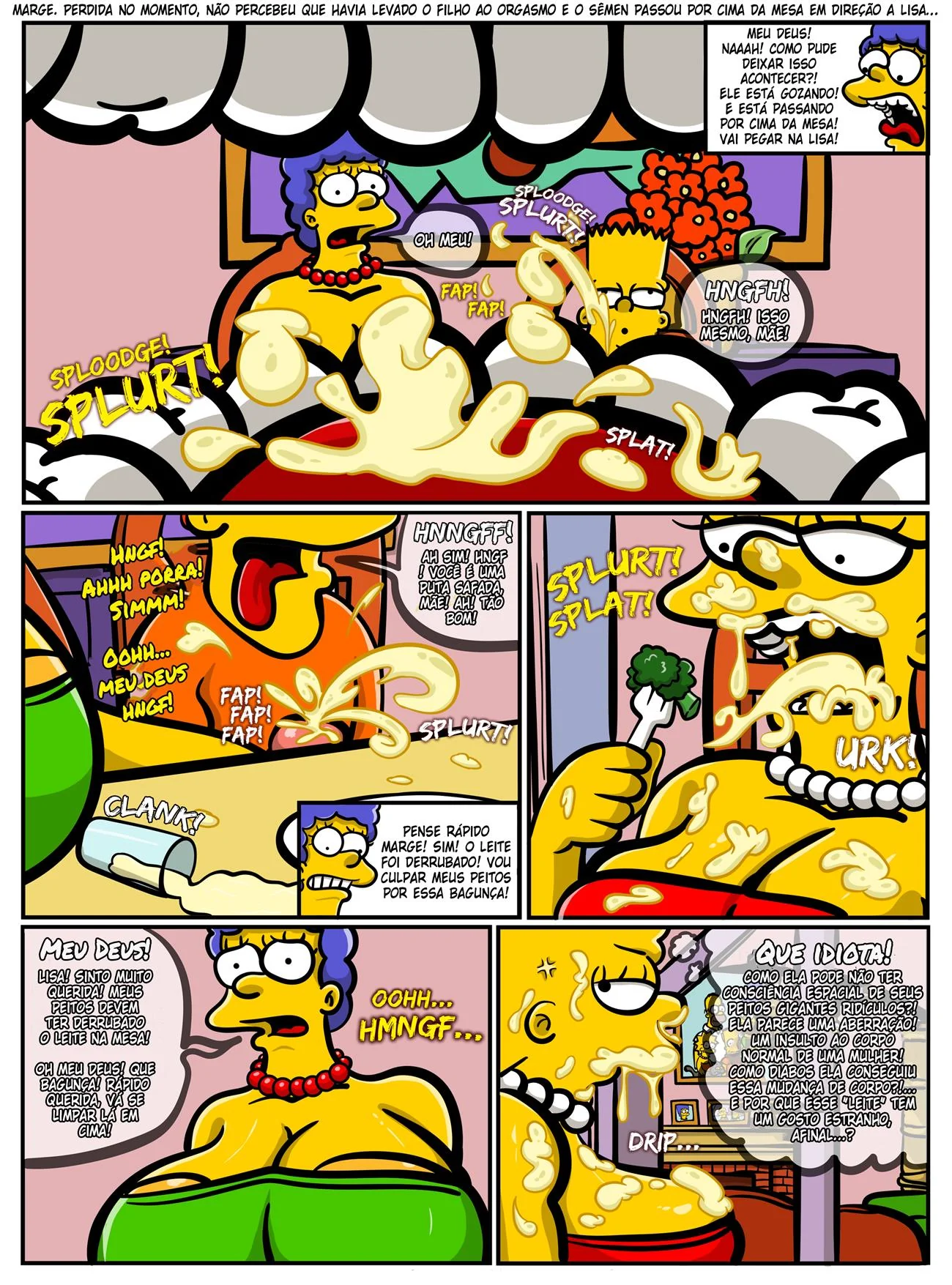Marge, a Piranha dos Simpsons, Mata o Tesão com a Pica de Outro – Hentai HQ