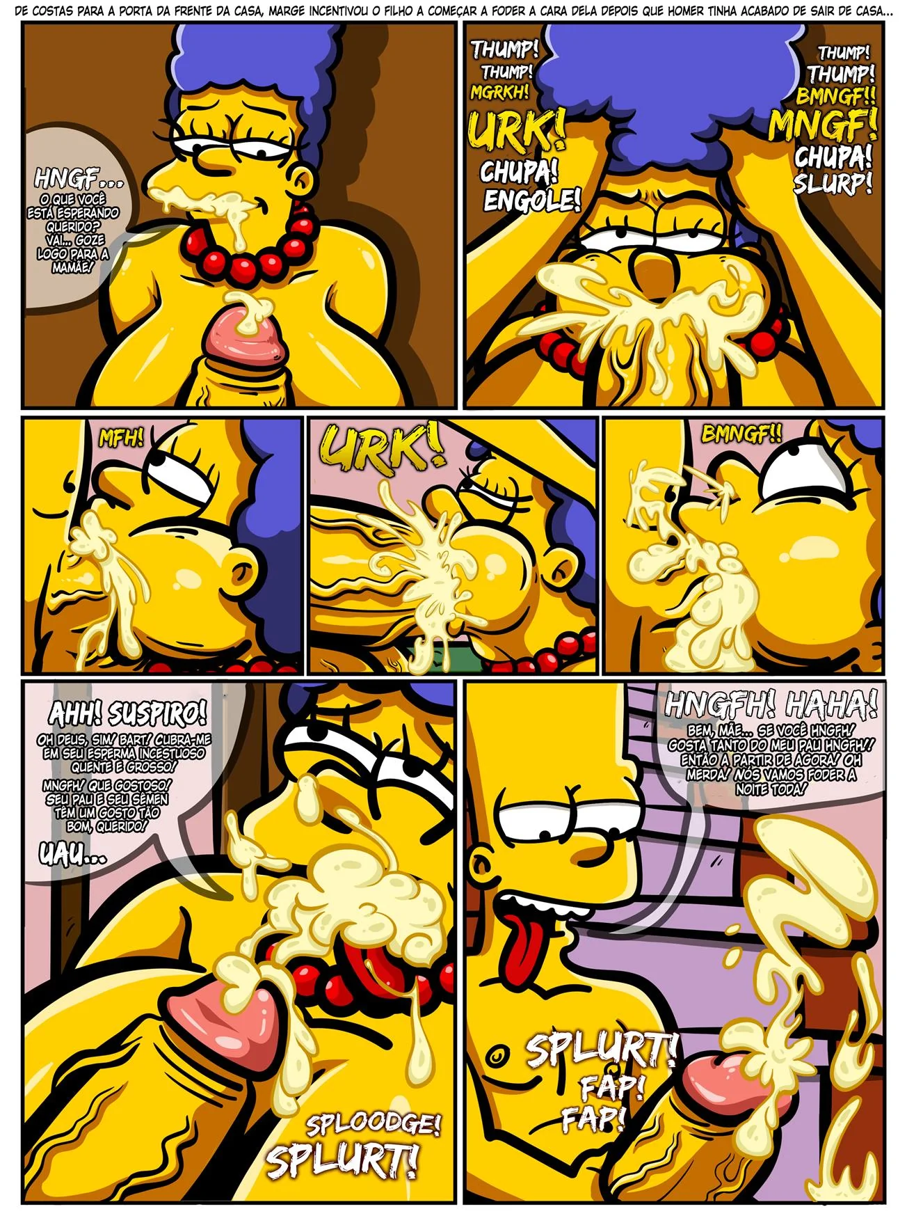 Marge, a Piranha dos Simpsons, Mata o Tesão com a Pica de Outro – Hentai HQ