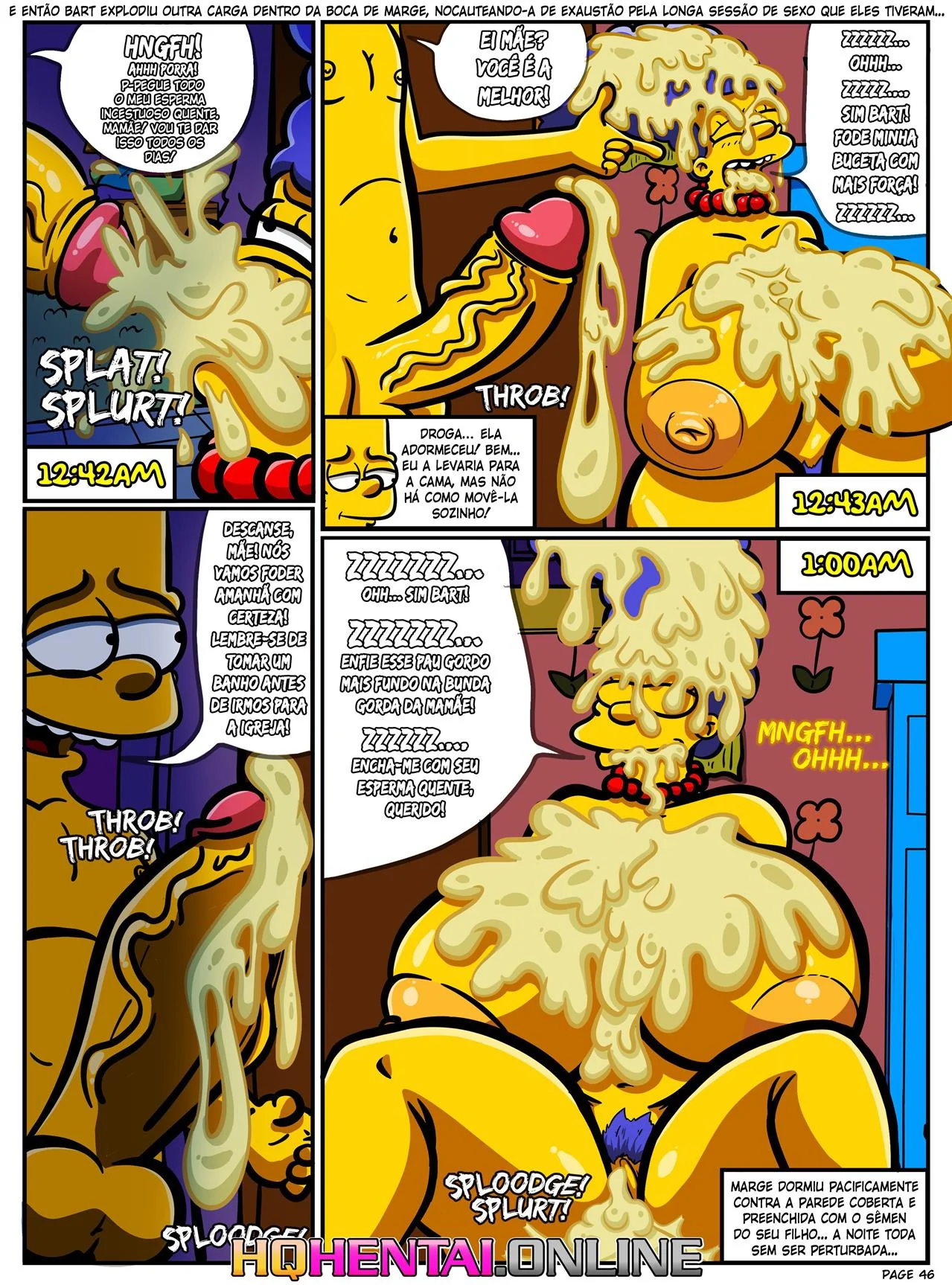 Marge, a Piranha dos Simpsons, Mata o Tesão com a Pica de Outro – Hentai HQ