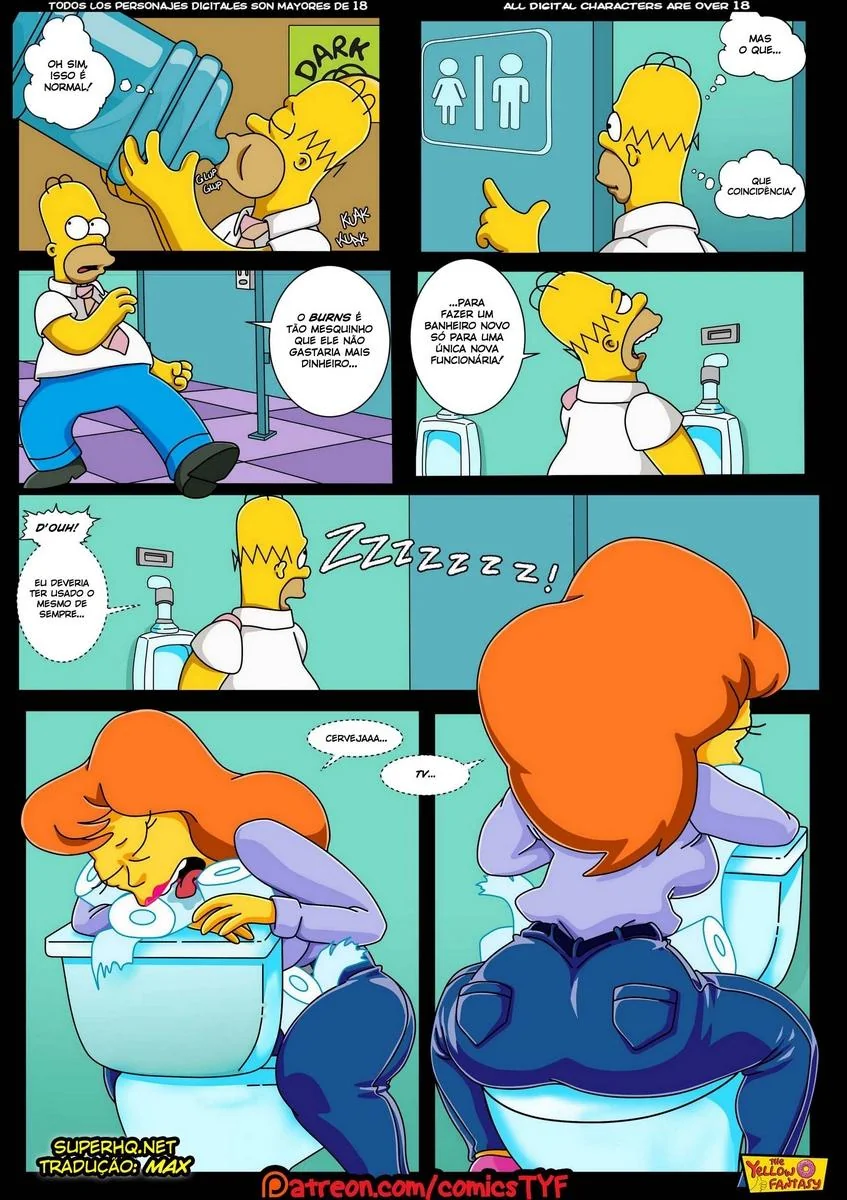 Homer Simpson Comendo a Piranha da Usina – Hentai HQ