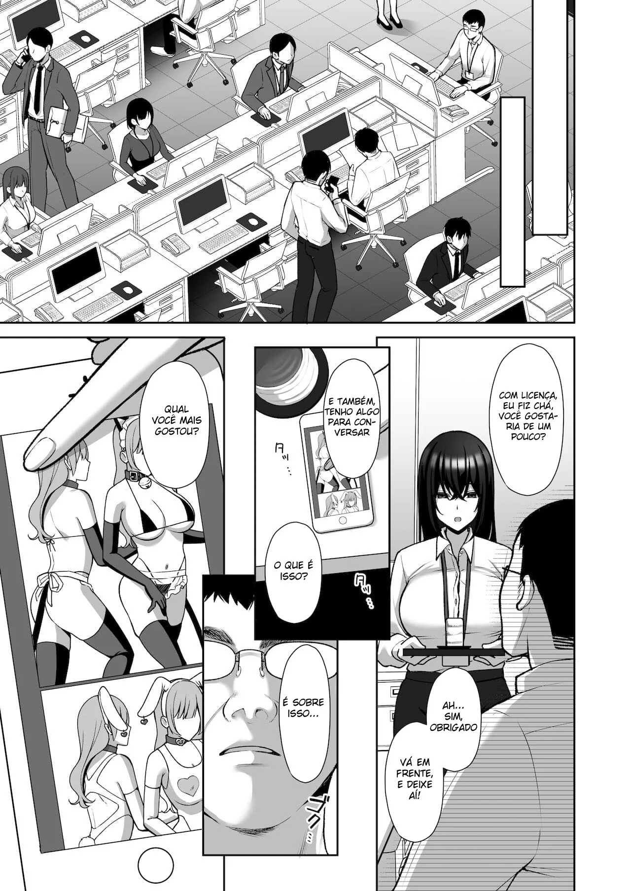Secretária Safada Dá a Buceta em Agradecimento – Hentai HQ Brasileiro