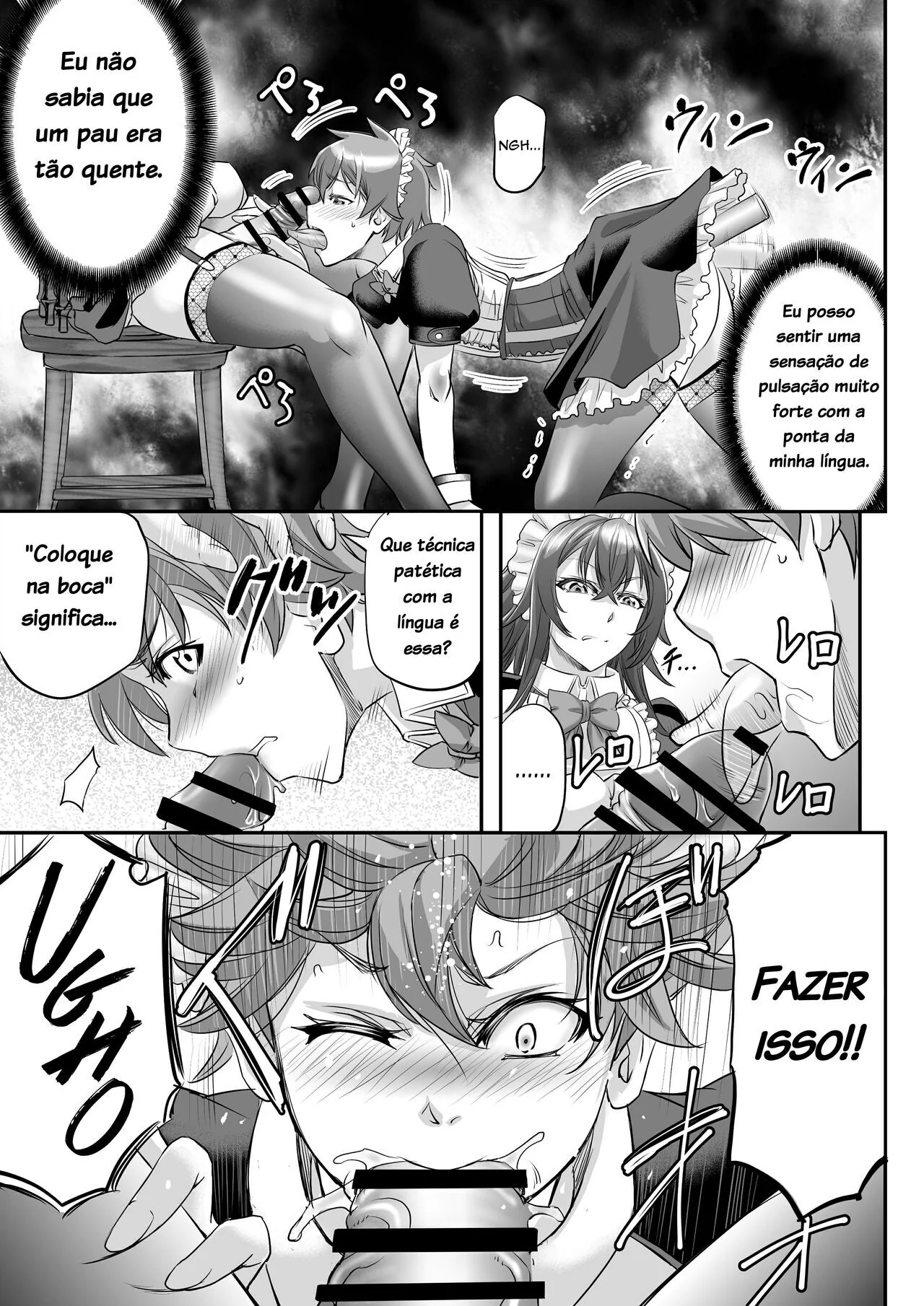 Empregada Doméstica Futanari Fodendo os Garotões da Casa – Hentai HQ Brasileiro