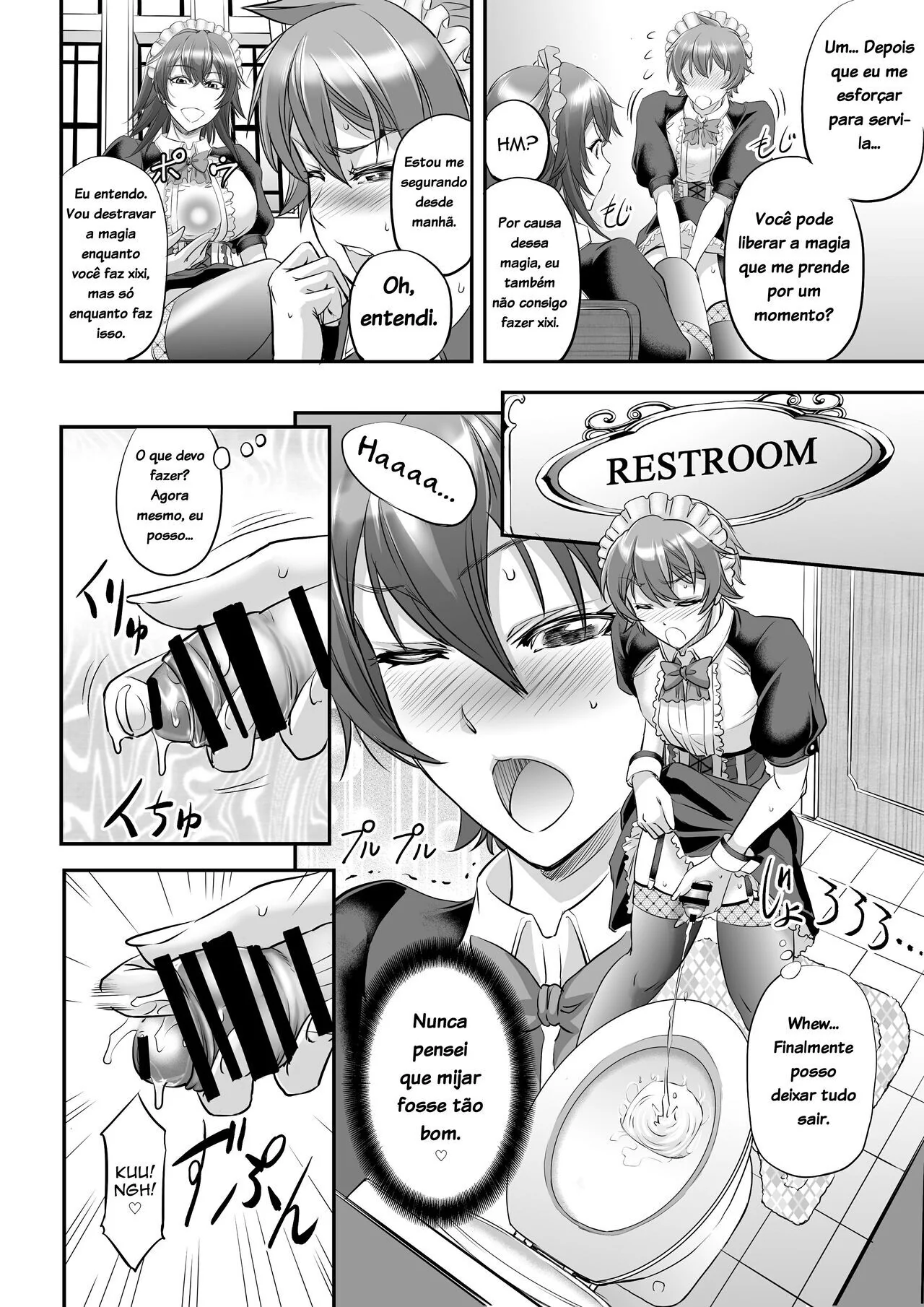 Empregada Doméstica Futanari Fodendo os Garotões da Casa – Hentai HQ Brasileiro