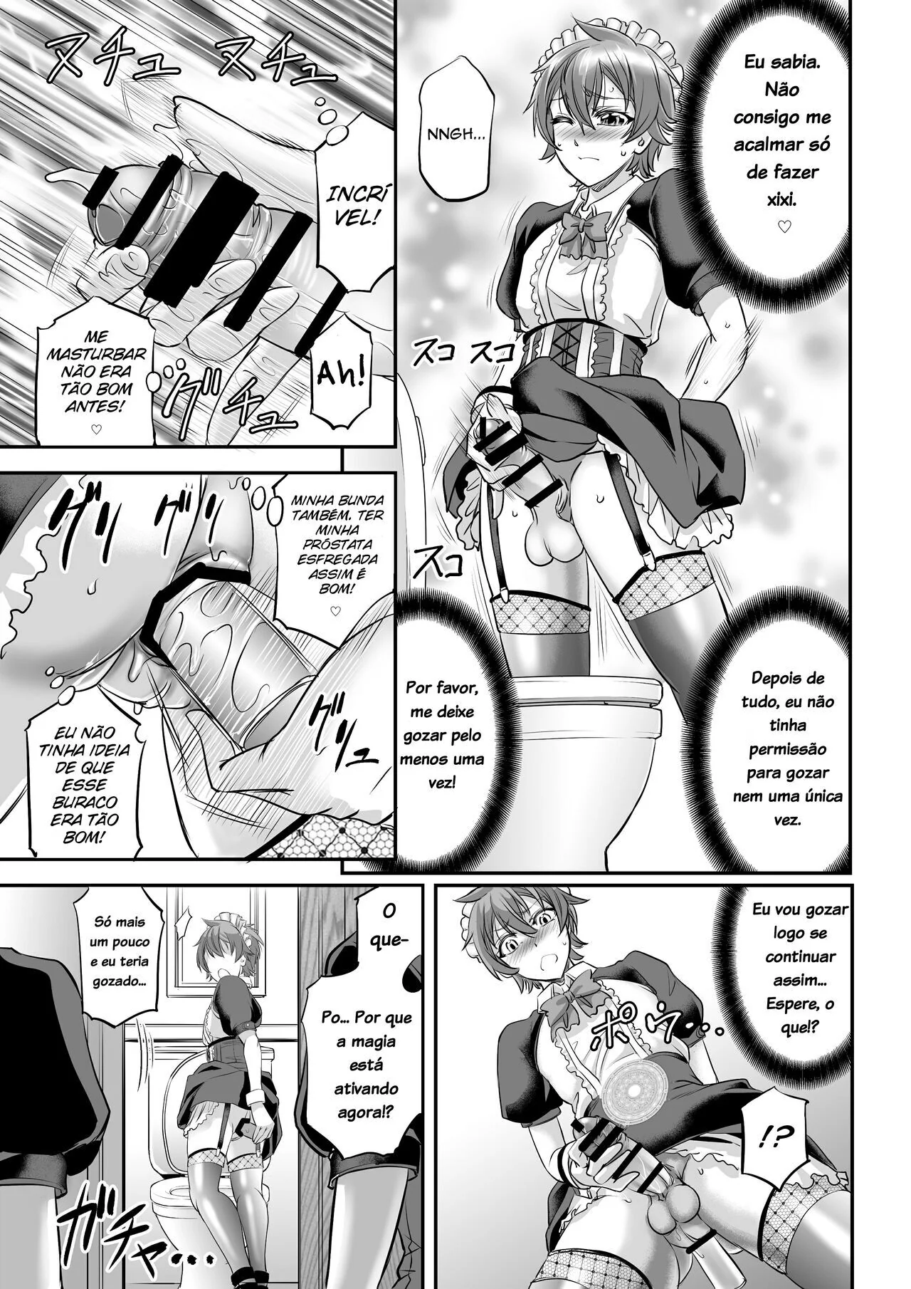Empregada Doméstica Futanari Fodendo os Garotões da Casa – Hentai HQ Brasileiro