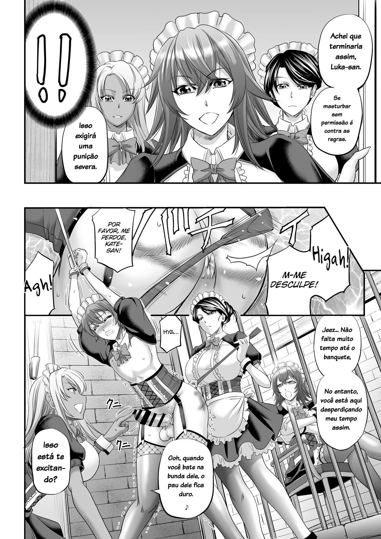 Empregada Doméstica Futanari Fodendo os Garotões da Casa – Hentai HQ Brasileiro