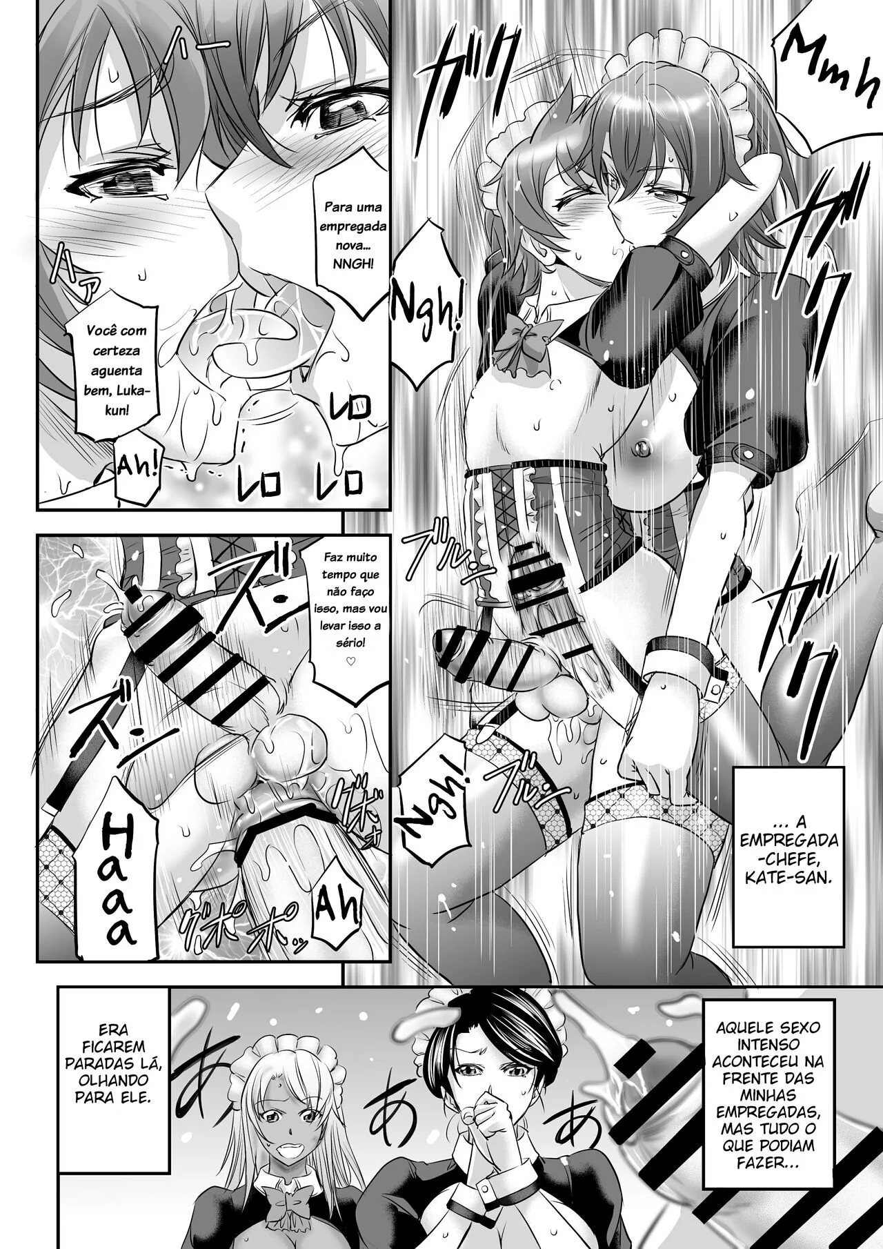 Empregada Doméstica Futanari Fodendo os Garotões da Casa – Hentai HQ Brasileiro