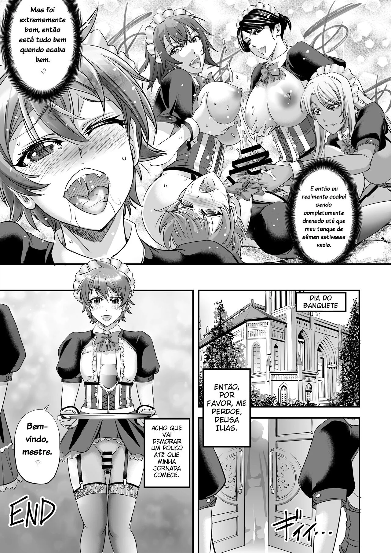Empregada Doméstica Futanari Fodendo os Garotões da Casa – Hentai HQ Brasileiro