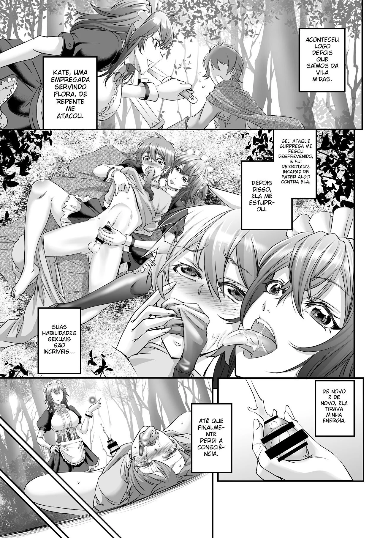 Empregada Doméstica Futanari Fodendo os Garotões da Casa – Hentai HQ Brasileiro