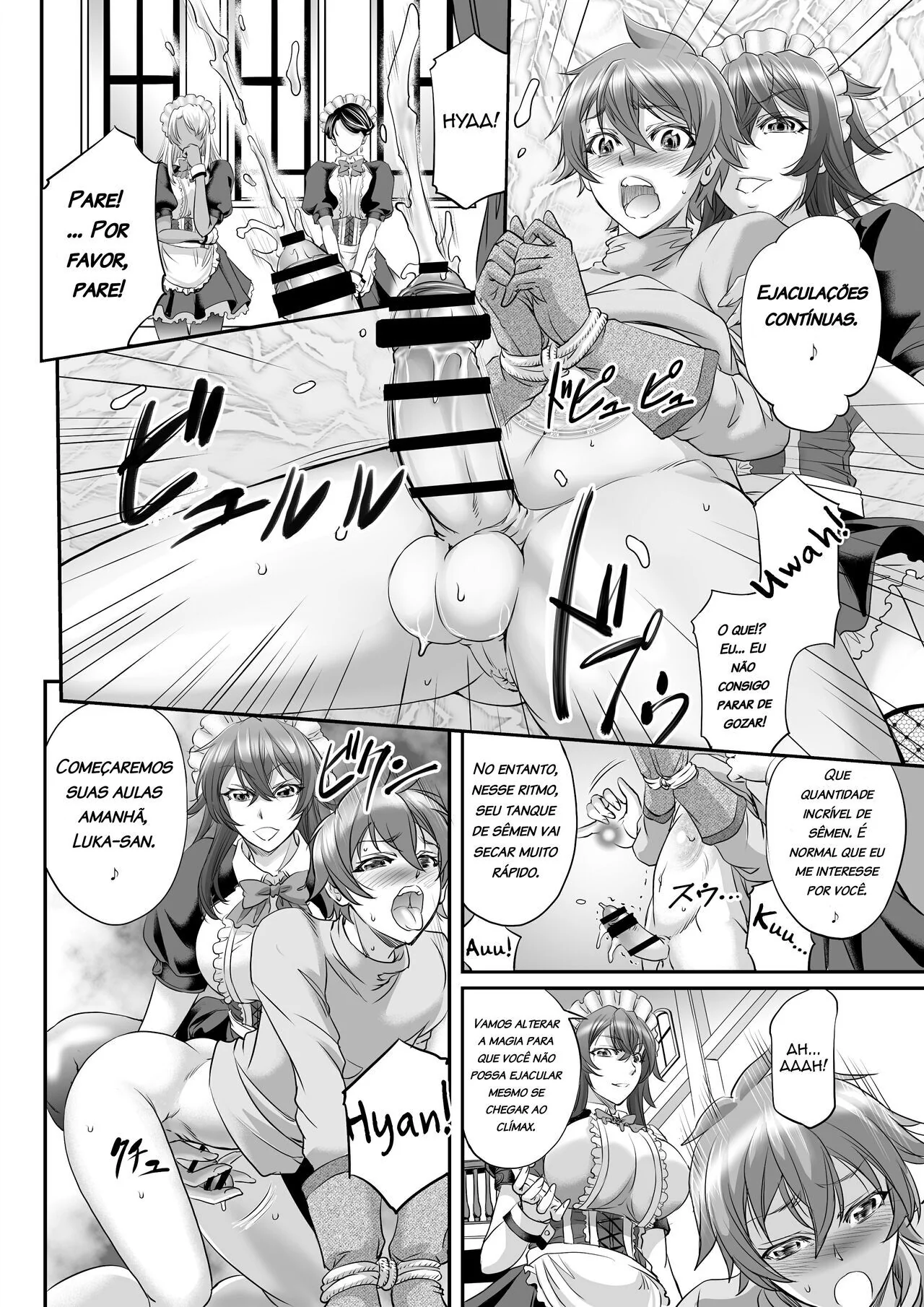 Empregada Doméstica Futanari Fodendo os Garotões da Casa – Hentai HQ Brasileiro