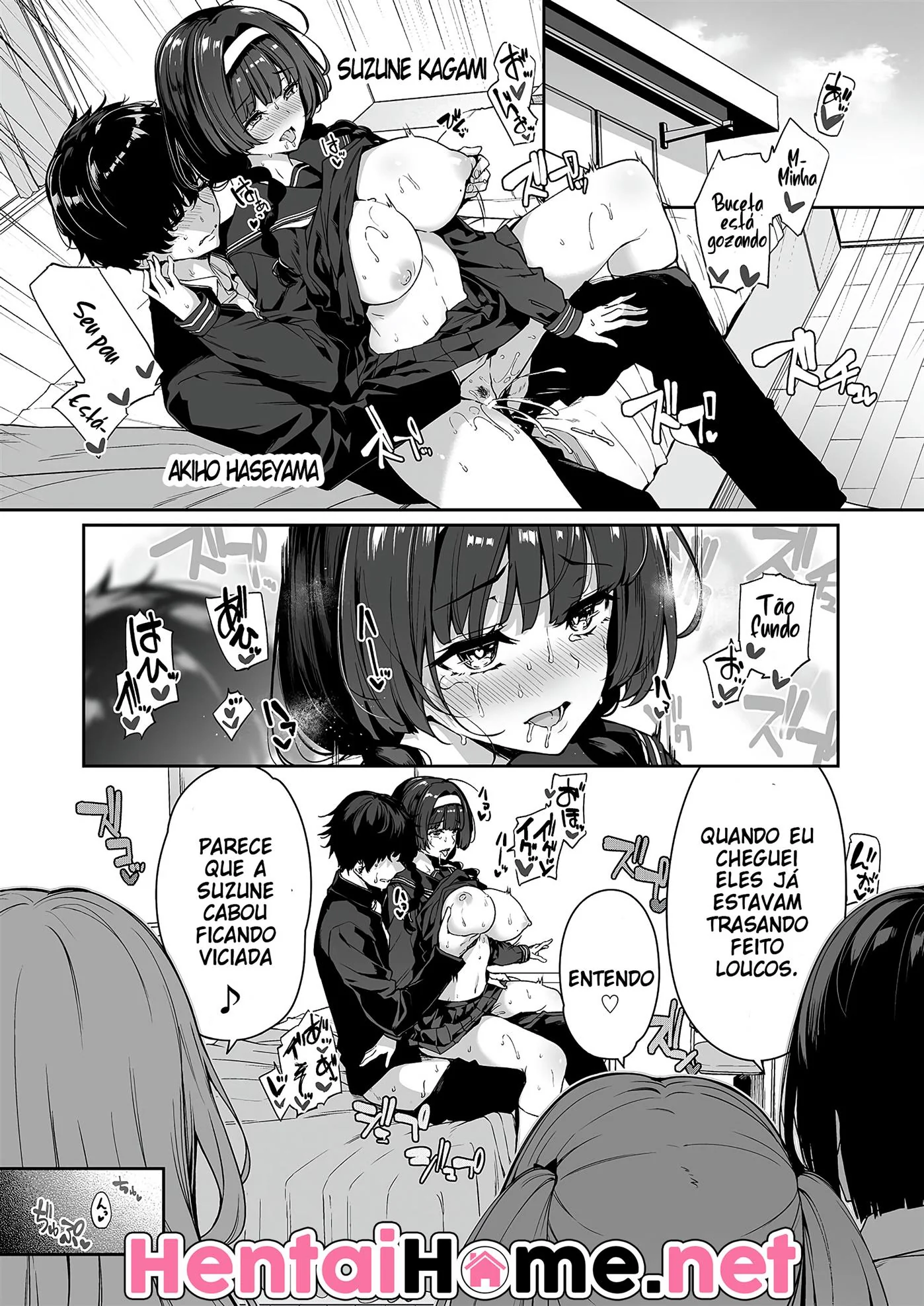 Akiho e sua amiga peituda se destacam em orgias insanas na escola! Em Hentai HQ