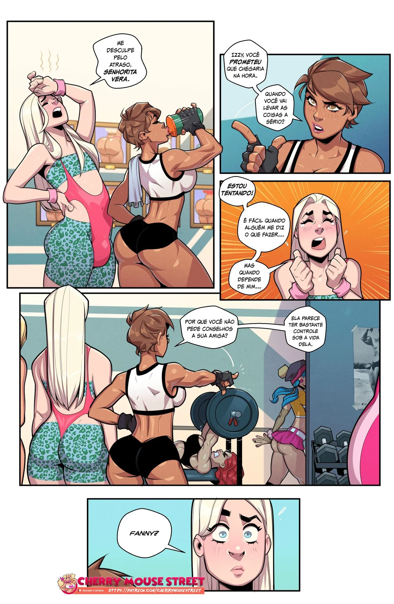 Izzy a trap safada se diverte com sua amiga Fanny em Hentai HQ Brasileiro
