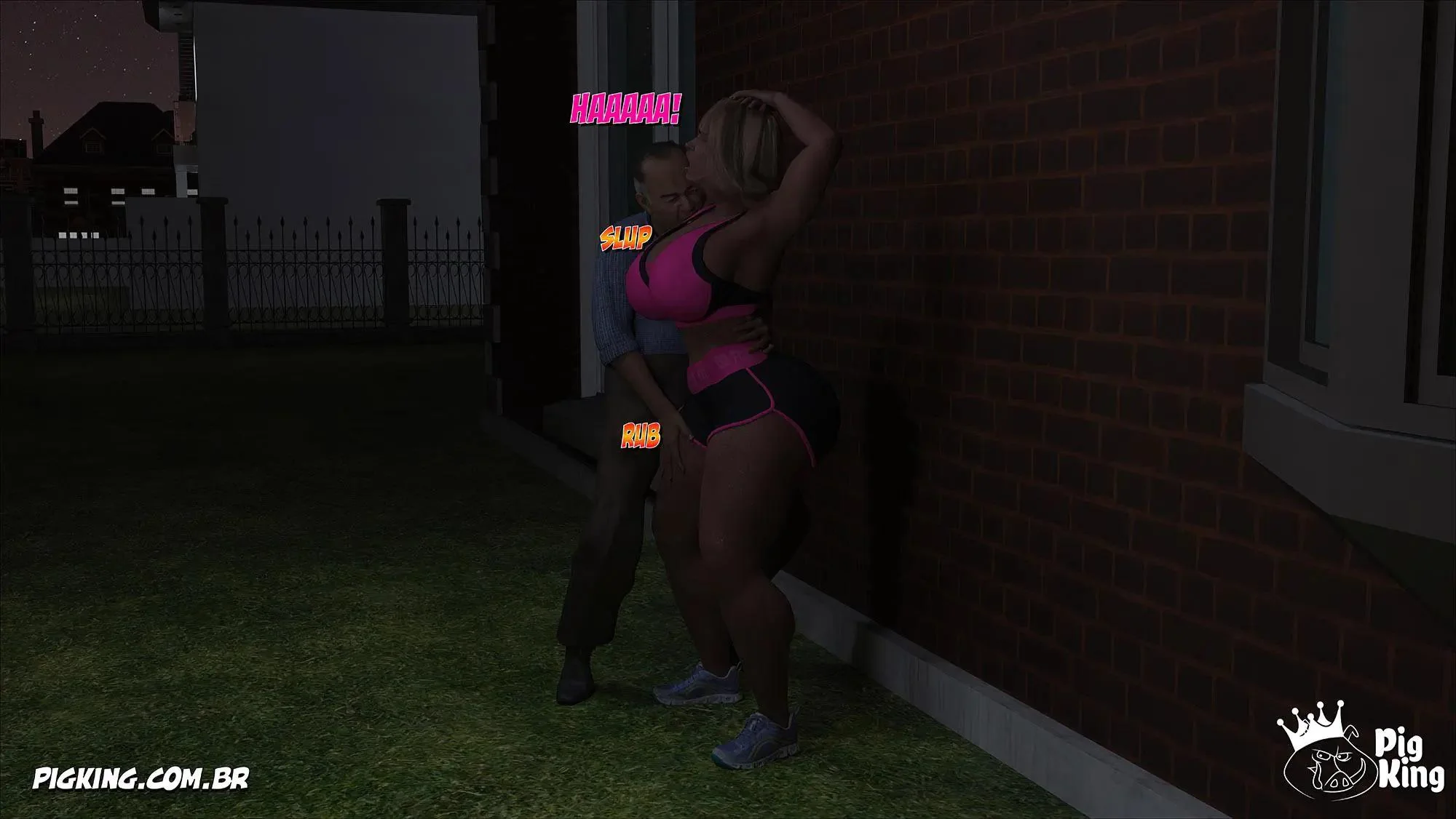 Vizinha Piranha Provocando o Pauzão do Velho – Hentai HQ Brasileiro