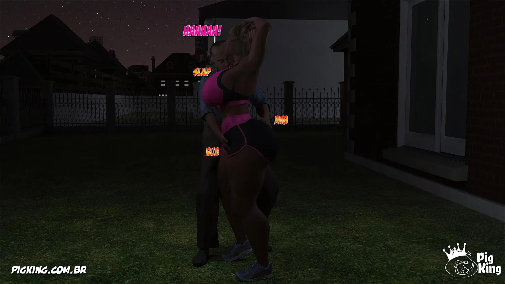 Vizinha Piranha Provocando o Pauzão do Velho – Hentai HQ Brasileiro