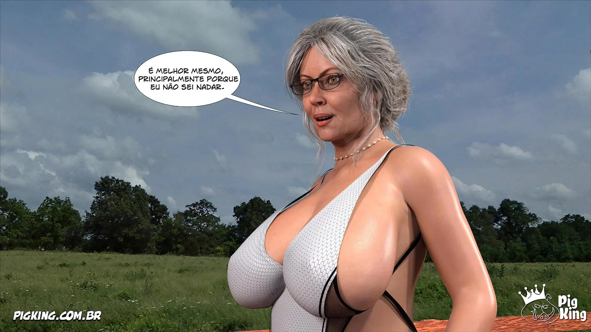 Suruba na Piscina: Mãe, Tia Ana e o Garoto Tarado – Hentai HQ Brasileiro